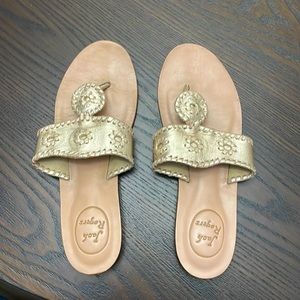 Jack Rogers Gold leather sandal